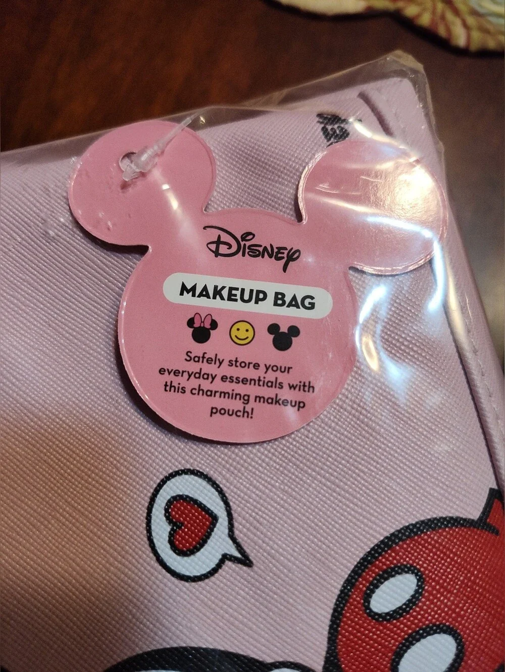 Disney x The Crème Shop Minnie & Mickey Pink Cosmetic Pouch